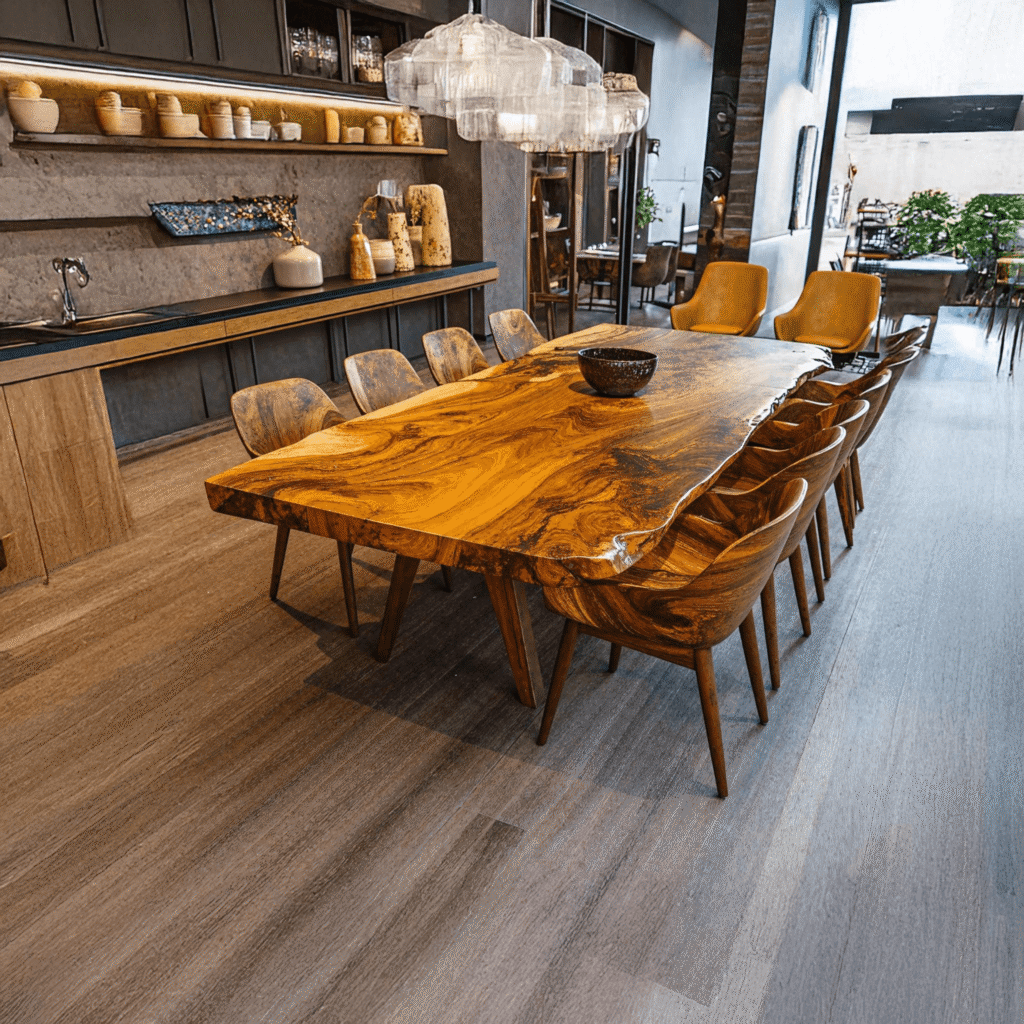 live edge dining table
